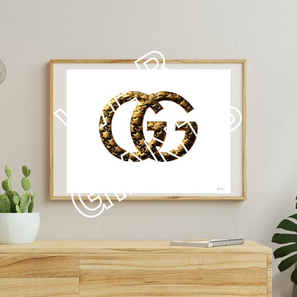 LUXURY GOLD GUCCI 20x16 ART PRINT